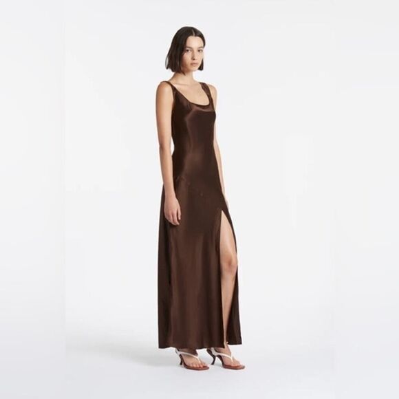 Sir. esme bias Maxi dress chocolate size 0/US2 - Picture 3 of 11